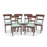 A SET OF SIX REGENCY ROSEWOOD DINING CHAIRS