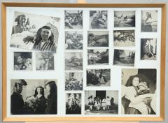 A FRAMED GROUP OF BLACK AND WHITE PHOTOGRAPHS OF HUNGARY