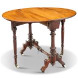 A VICTORIAN MAHOGANY SMALL SUTHERLAND TABLE