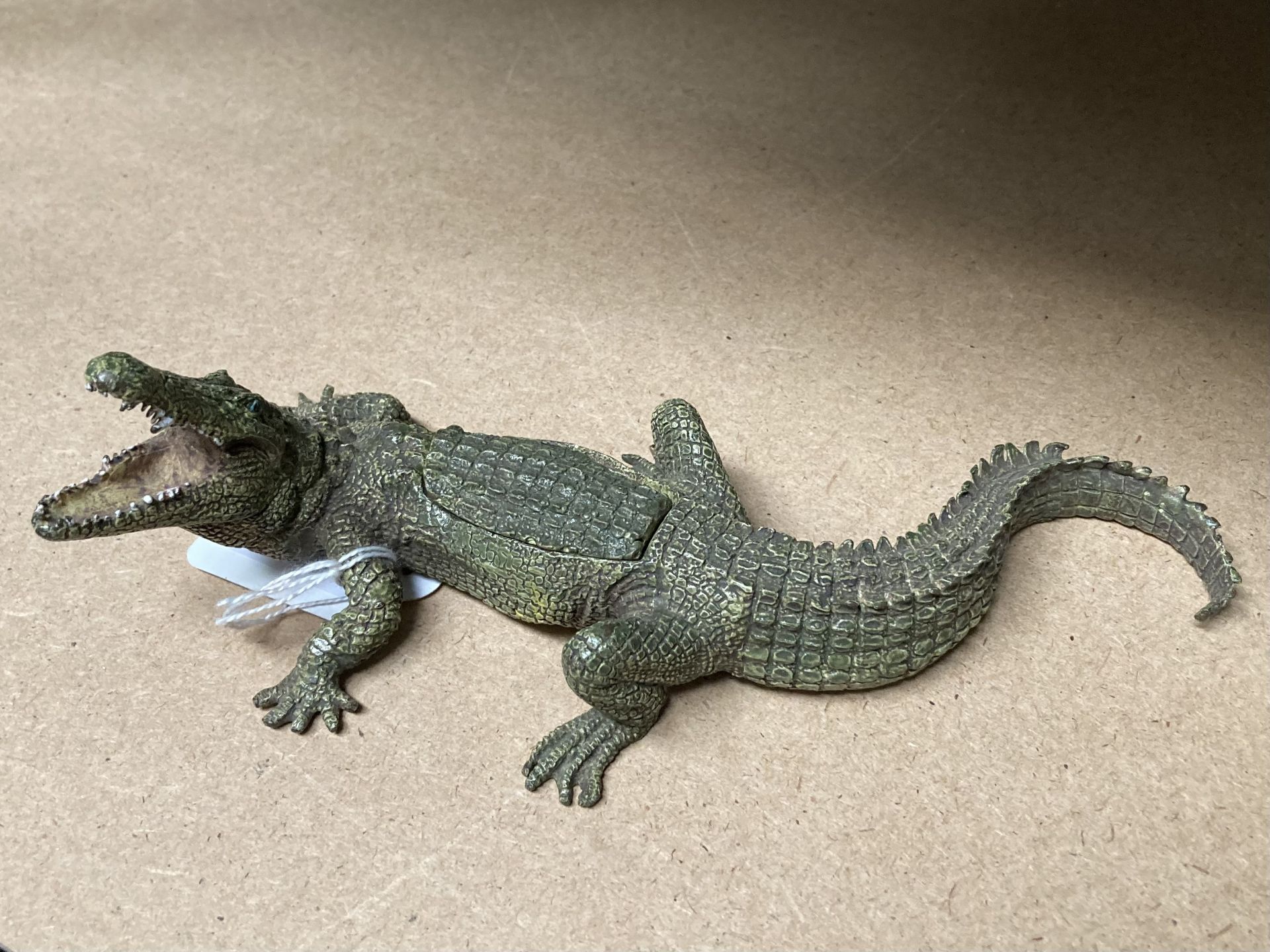 AFTER FRANZ BERGMAN, A COLD-PAINTED BRONZE MODEL OF A CROCODILE