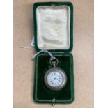 A SILVER PENDANT WATCH