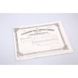 A ST. PETERSBURG LAND AND MORTGAGE COMPANY SHARE CERTIFICATE