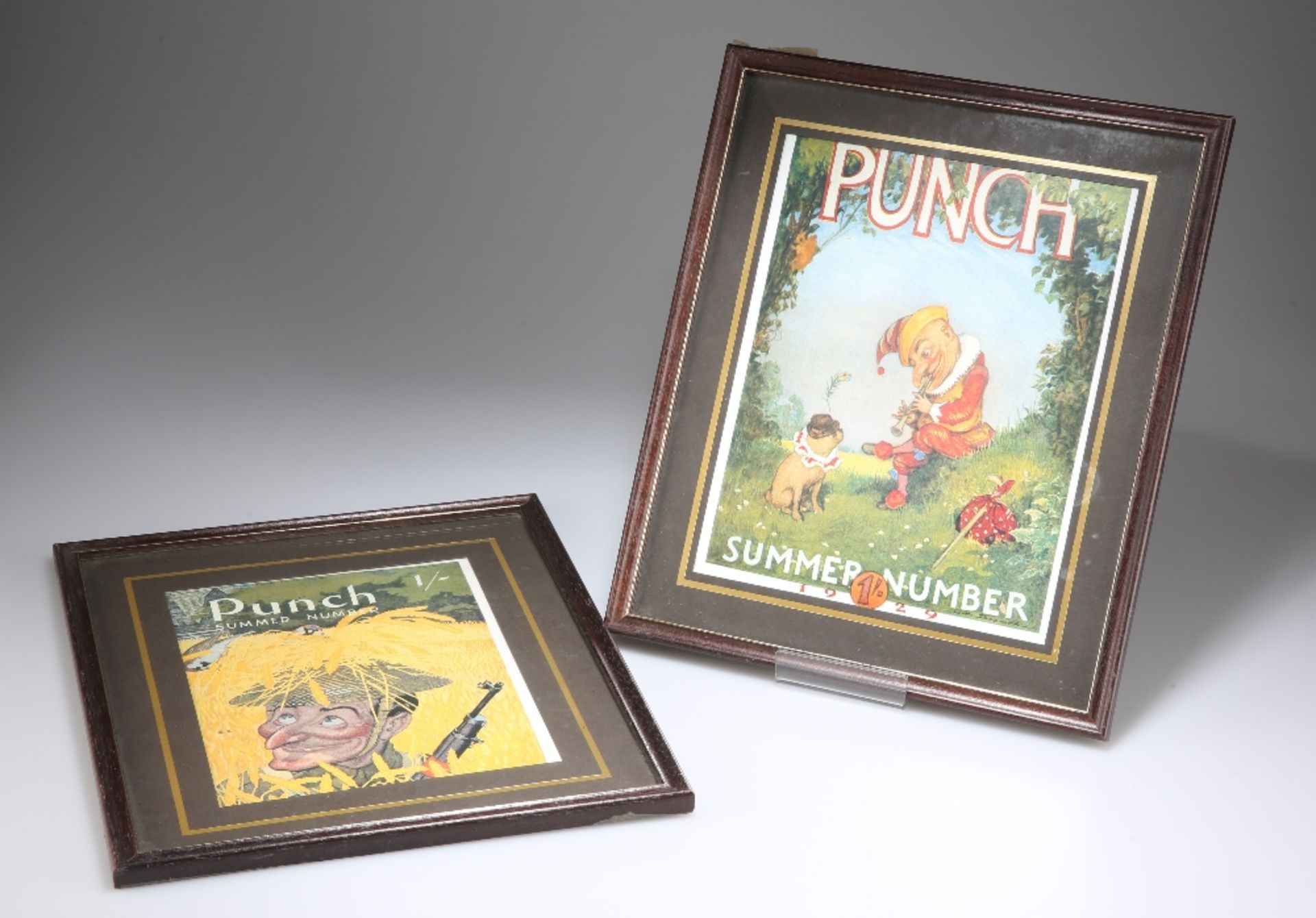 TWO REPRODUCTION PUNCH SUMMER NUMBER PRINTS