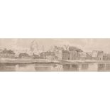 LATE 19TH CENTURY CONTINENTAL SCHOOL, VIEW OF PARIS FROM THE SEINE