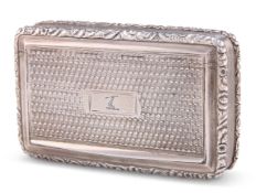 A GEORGE IV SILVER SNUFF BOX