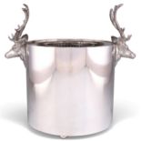 A SILVER-PLATED WINE COOLER