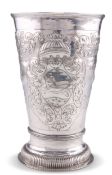 AN 18TH CENTURY RUSSIAN LARGE SILVER BEAKER