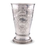 AN 18TH CENTURY RUSSIAN LARGE SILVER BEAKER