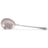 A 19TH CENTURY RUSSIAN SILVER SPOON