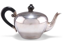 A 19TH CENTURY DUTCH SILVER BACHELOR'S TEAPOT