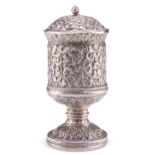 A 19TH CENTURY INDIAN SILVER CASTER