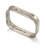 TIFFANY & CO - A SILVER '1837' BANGLE