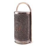 A GEORGE III SILVER KITCHEN NUTMEG GRATER