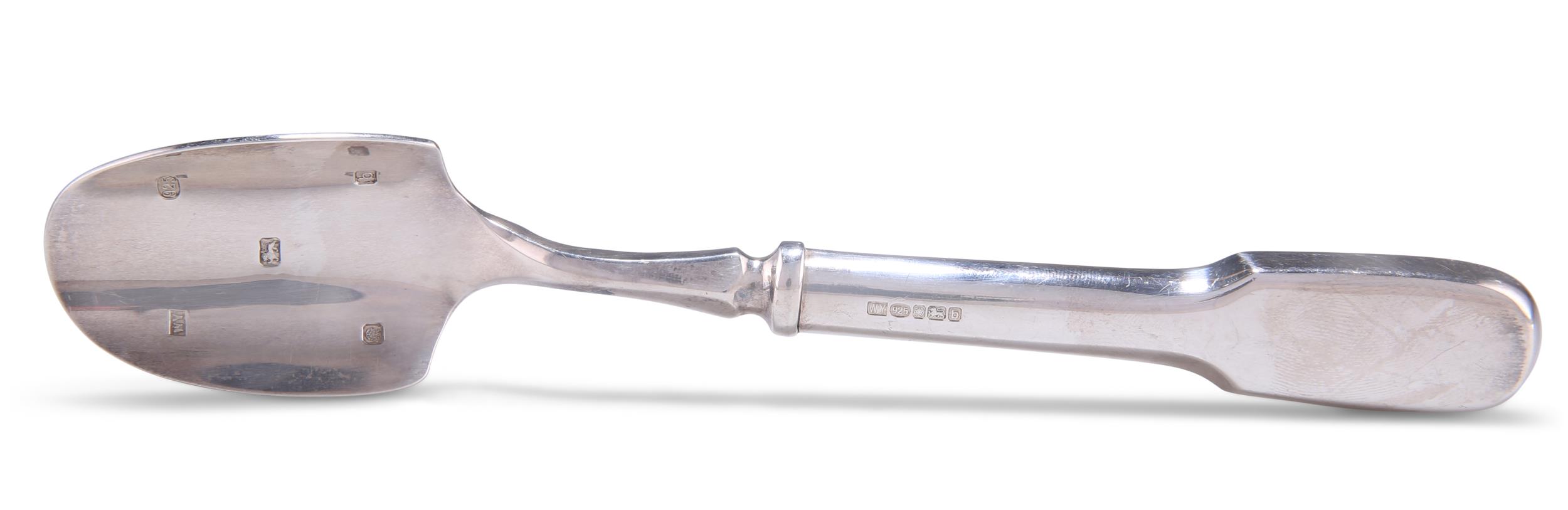 AN ELIZABETH II SILVER STILTON SCOOP