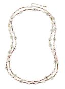 A JADE AND GEMSTONE BEAD NECKLACE