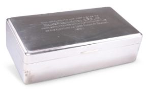 A SILVER CIGARETTE BOX