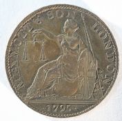 Central London, Bishop's Gate, Meymott and Sons 1795 halfpenny