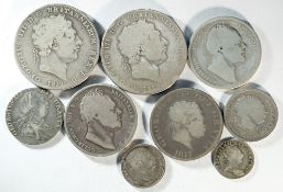 7x George III (1760 - 1820) coins