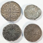 4x English hammered silver coins