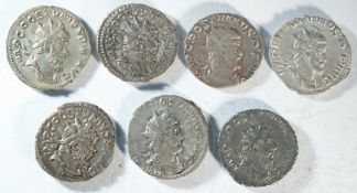 7x silver antoninianii of Postumus (260 - 269 CE)