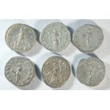 6x silver antoninianii of Gordian III (238 - 244 CE)