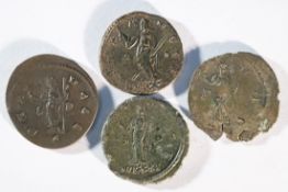 4x Carausius (286 - 293 CE) Ae antoninianus consisting of: 3.6 grams, 23.9mm. C mint. In the name of