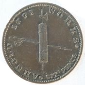 Nottinghamshire, Arnold works 1791 sixpence token