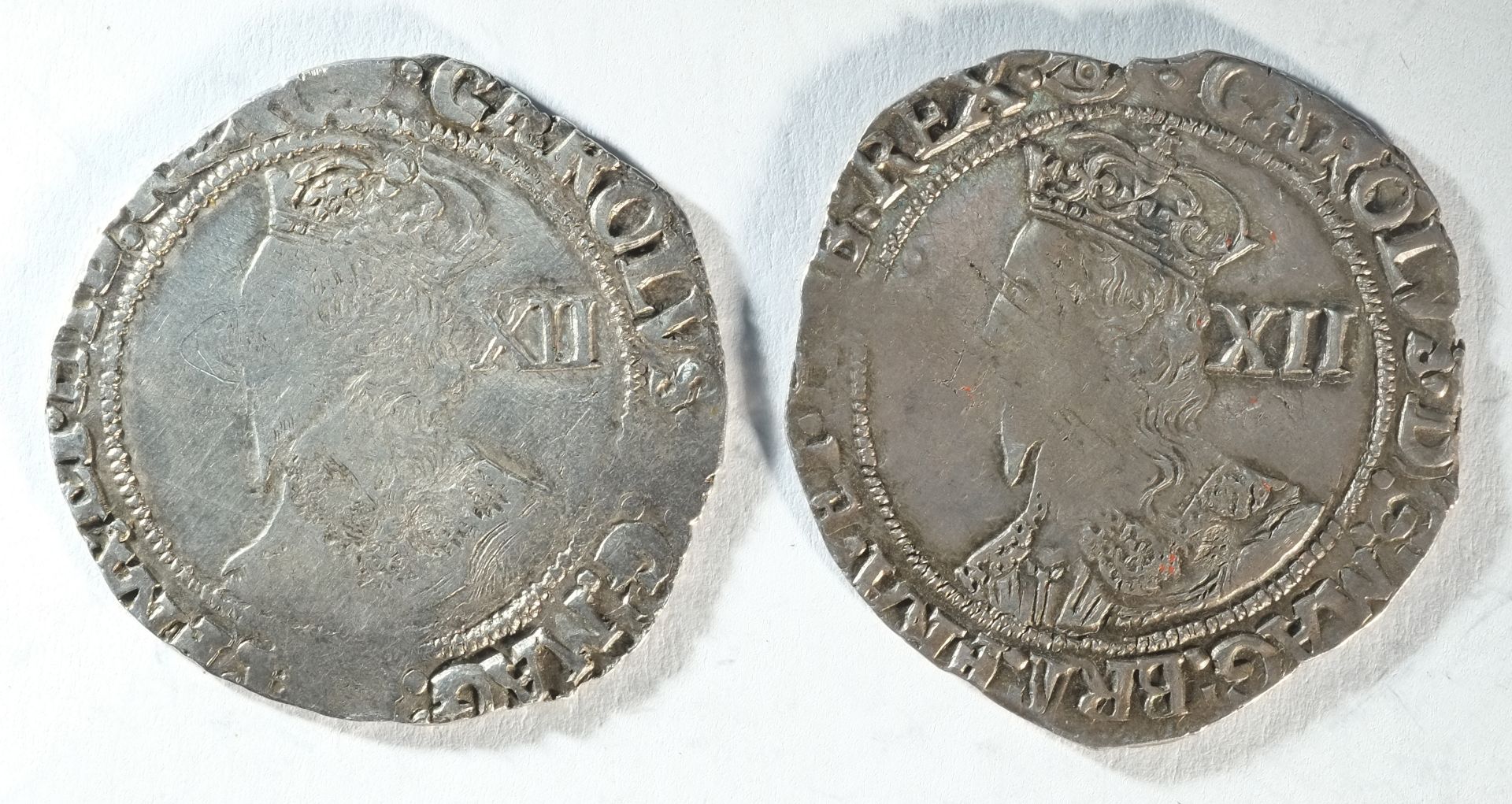 2x Charles I shillings - Bild 2 aus 2