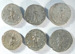 6x Postumus (260 - 269 CE) silver antoninianii