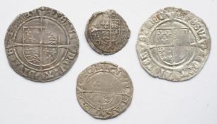 4x Henry VIII (1509 - 1547) coins