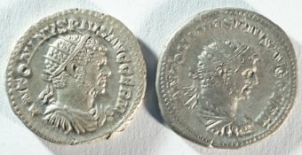 2x Caracalla (198 - 217 CE) silver antoninianii