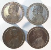 4 x Lancashire, Lancaster 18th century provincial tokens
