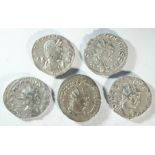 Ancient Rome, 5x Silver antoninianii