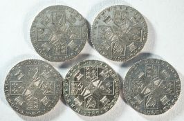 5x George III (1760 - 1820) 1787 sixpences