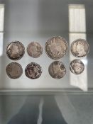 8x English hammered silver coins