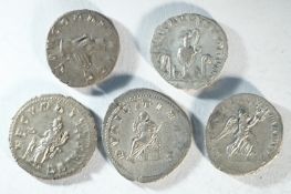 5x silver antoninianii consisting of: Trajan Decius (249 - 251 CE), PVDICITIA AVG