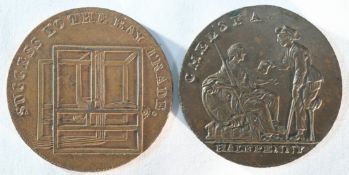 2x 18th century provincial tokens