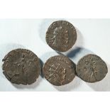 A collection of 4x AE Antoninianii of Aureolus (268 CE) in the the name of Postumus