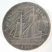Warwickshire, John Wilkinson Iron Master silver 1788 three shillings and sixpence