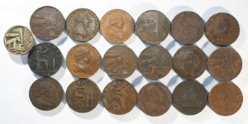 18x 18th century provincial halfpenny tokens by John Wilkinson Ironmaster