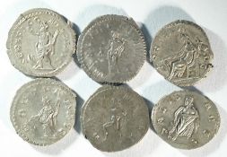 6x Postumus (260 - 269 CE) silver antoninianii