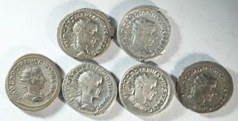 6x silver antoninianii of Gordian III (238 - 244 CE)