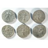 Ancient Rome, 6x Postumus (260 - 269 CE) silver antoninianii