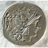 Roman Republican silver denarius, C. Terentius Lucanus