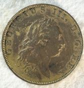 George III (1760-1820), Pattern Halfpenny, 1788 (late Soho), by J.-P. Droz, in brown gilt copper