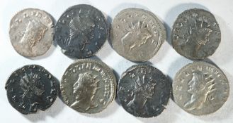 8x billon antoninianii of Gallienus (253 - 268 CE)