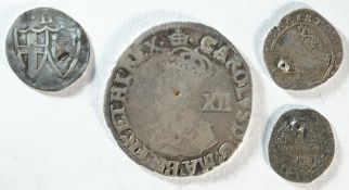 4x 17th century silver coins