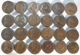 24x John Wilkinson Iron Master 18th century provincial tokens