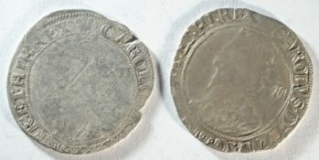 2 x Charles I shillings