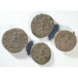 A collection of 4x AE Antoninianii of Aureolus (268 CE) in the the name of Postumus